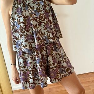 Romper flower dress - halter neck - with lining throughout -